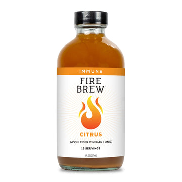 Fire Brew Immune Tonic - Citrus Apple Cider Vinegar, 8 Fl Oz, Organic Ingredients