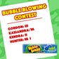 Hubba Bubba Sour Blue Raspberry Chewing Gum - Bulk Pack of 18 (5 Pieces Each)