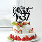 Black Flash Oh Shit I'M 37 Cake Topper, Happy 37Th Birthday/Cheers To 37 Years/Sweet 37, Funny 37Th Birthday Party Decorations S