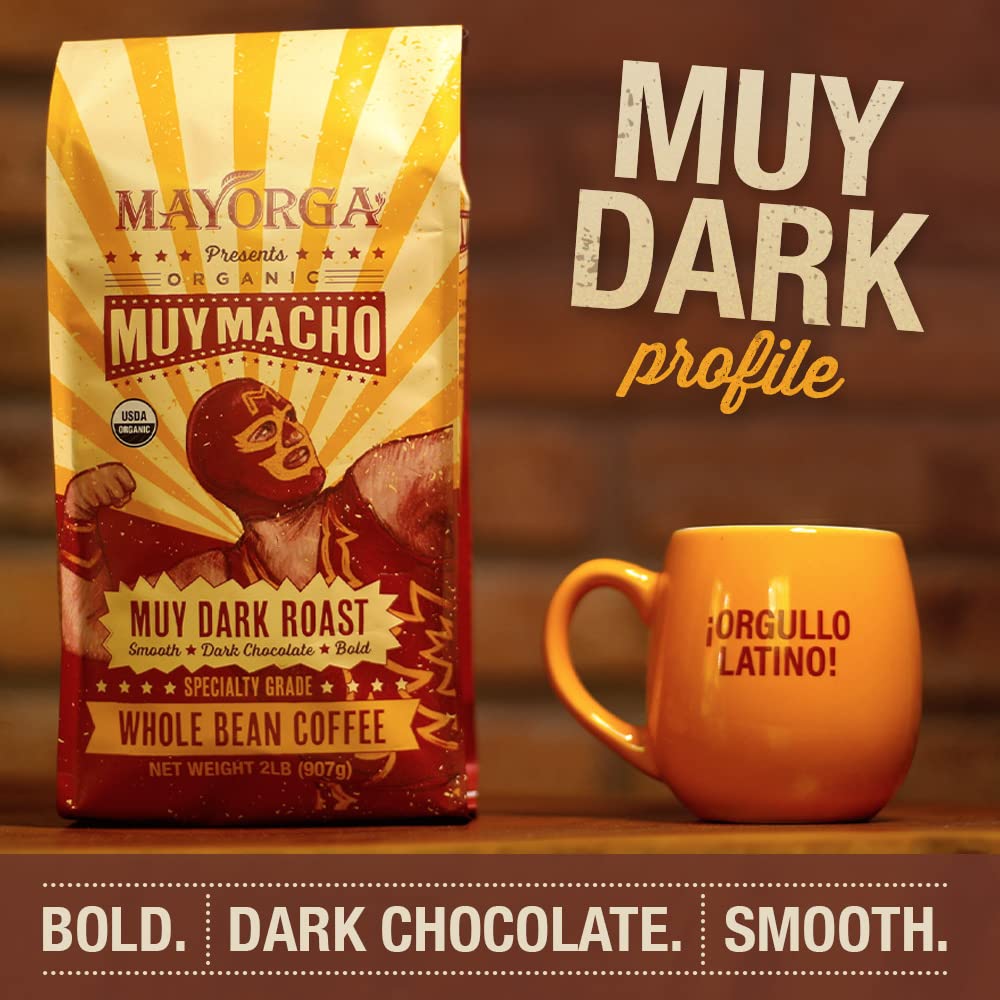 Mayorga Dark Roast Coffee Gift Pack Of 3, 12 Oz Bags- Mayan Blend, Cubano Roast And Muy Macho - 100% Arabica Caf   Whole Coffee