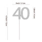 Sumerk 24Pcs 40 Cupcake Toppers Silver Glitter 40Th Birthday Cupcake Picks Anniversary Party Decorations