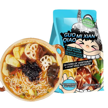 SIJIYUNLI Rice Noodles - Vegetarian, 0 Fat, Mushroom Soup Flavor, 9.52 oz