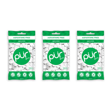 Pur Gum Spearmint Chewing Gum, 55 Count (Pack of 3)