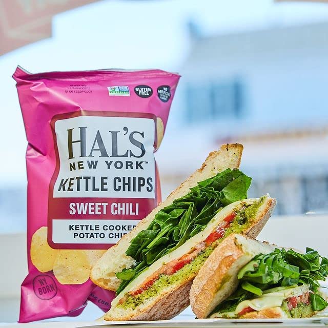 Hal'S New York Kettle Cooked Gluten Free Sweet Chili Flavored Potato Chip Crisps, 2 Oz (Pack Of 6)