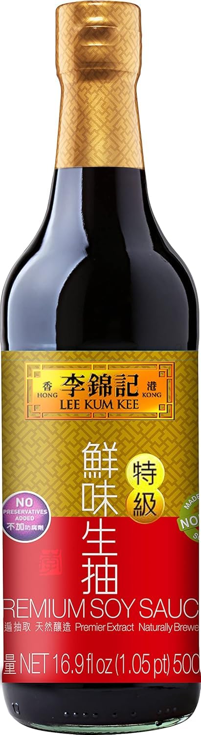 Hongkong Premium Light Soy Sauce 16.9 Fl. Ounce 500Ml And Premium Dark Soy Sauce 16.9 Fl. Ounce 500Ml Lijinji