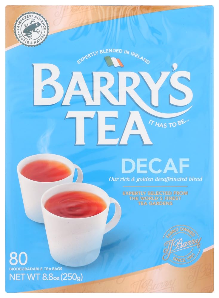 Barrys Tea Bags, Decaffeinated, 80 Count Pack of 3