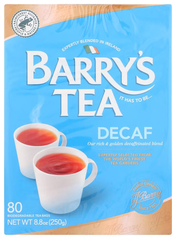 Barrys Tea Bags, Decaffeinated, 80 Count Pack of 3