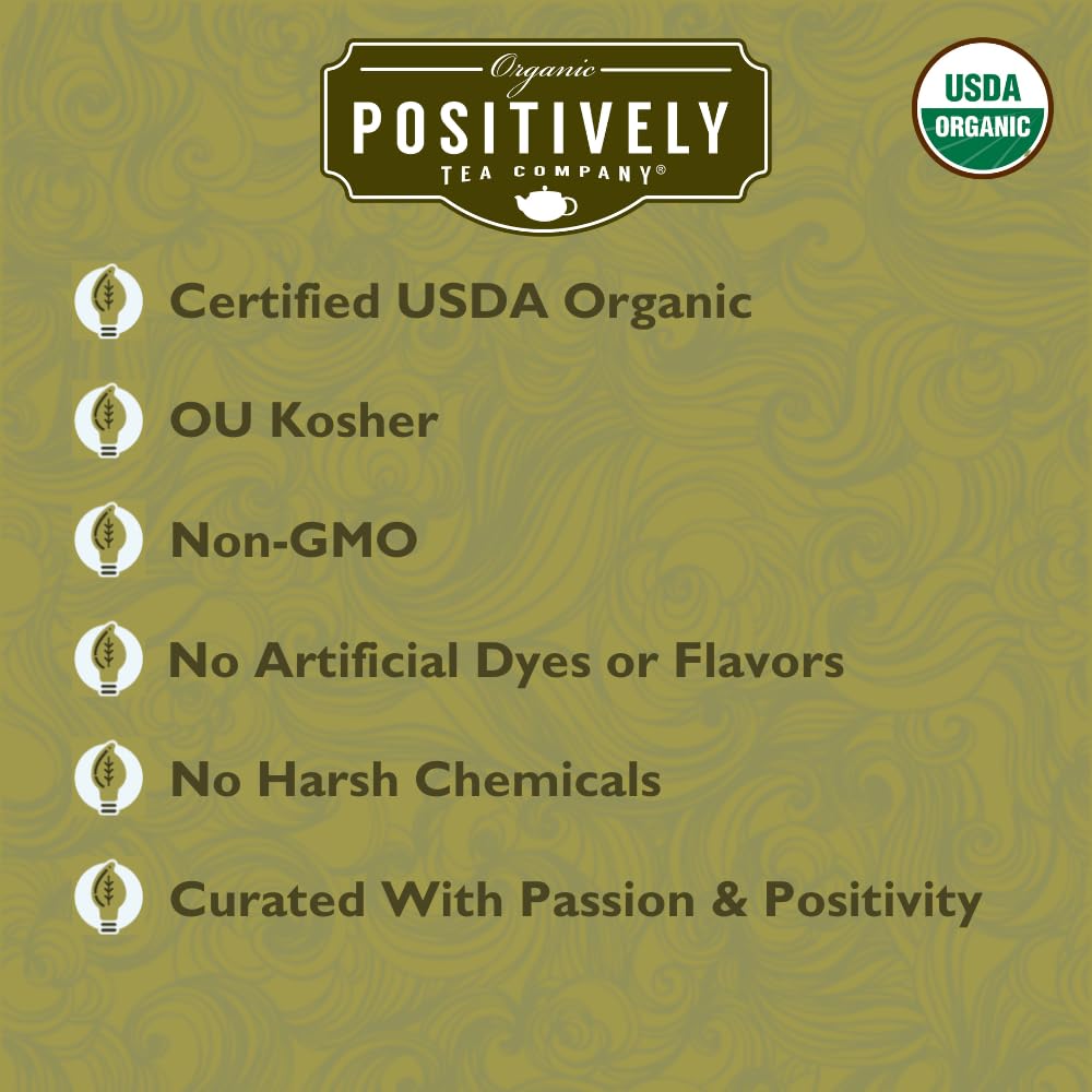 Organic Positively Tea Company Yerba Mate Tea Loose Leaf, 16 Ounce, Unsmoked