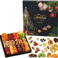 Christmas Dried Fruit & Nuts Gift Basket Arrangement Platter, Gourmet Food Snack Box, Healthy Kosher (2-Pack)