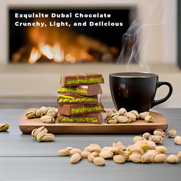 Uniqbite Dubai Chocolate Bar Pistachio, 7 Oz (200Gr), Crunchy Loaded Knafeh Chocolate Bar With Pistachio Cream And Kataifi