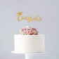 Gold Glitter Congrats Cake Topper - Congrats Grad Cake Decor - 2022 High School/ College/Senior Graduation Party Decorations Sup