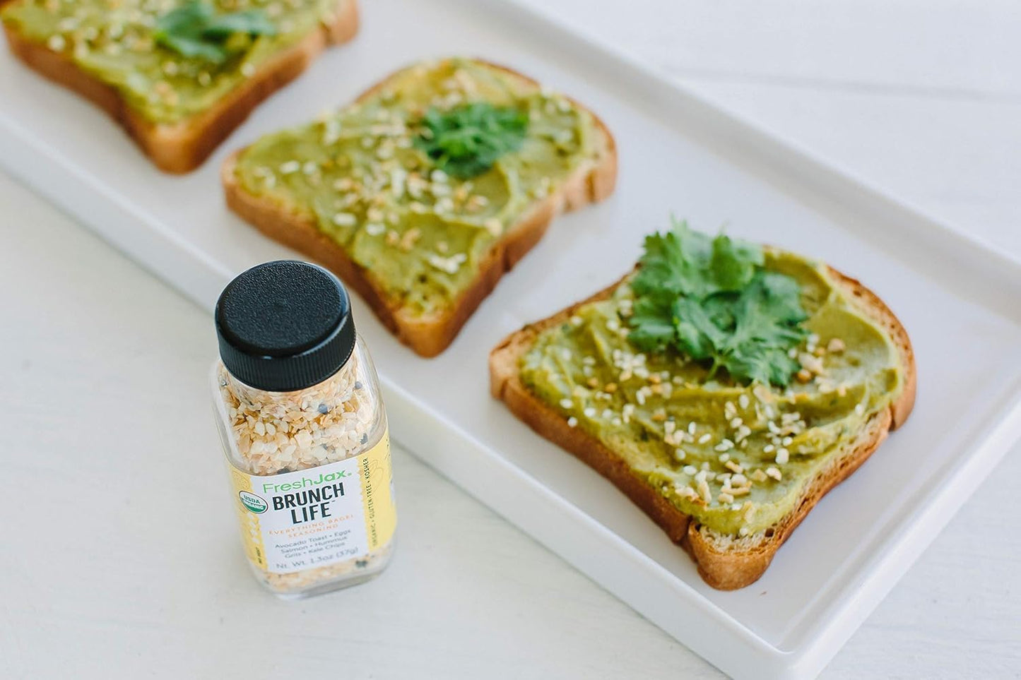 Freshjax Organic Everything Bagel Seasoning - Brunch Life (5.0 Oz Bottle) Non Gmo, Gluten Free, Keto, Paleo, No Preservatives Ev