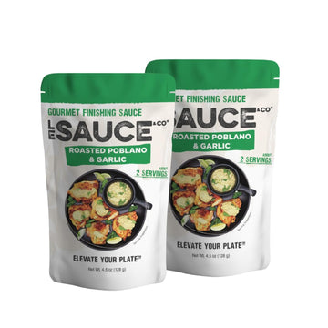 Le Sauce & CO Roasted Poblano & Garlic Sauce - Pack of 2 - Poblano Cream