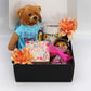 Gift Basket Village Breast Cancer Care Package - 15 Piece Set, Black and Pink, Includes Mints, Chapstick, Plush, and Mug