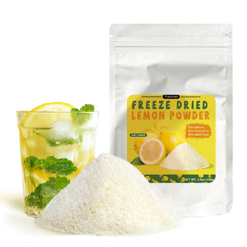 Fraunitsh Freeze Dried Lemon Powder 3.52oz | Refreshing Lemon Juice Powder | Natural Fruit Powder for Drinks, Smoothies, Cooking