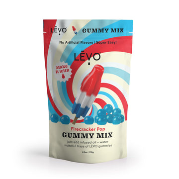 LEVO Gummy Mix - Firecracker Pop - Makes 64 Gummies - 6.3 Ounce - Blue