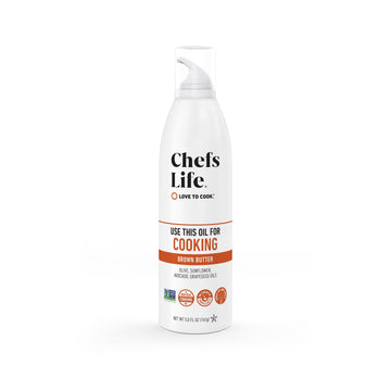 Chefs Life Brown Butter Cooking Spray - Non Stick Olive Oil & Avocado Oil - 5 Fl Oz Spray Bottle