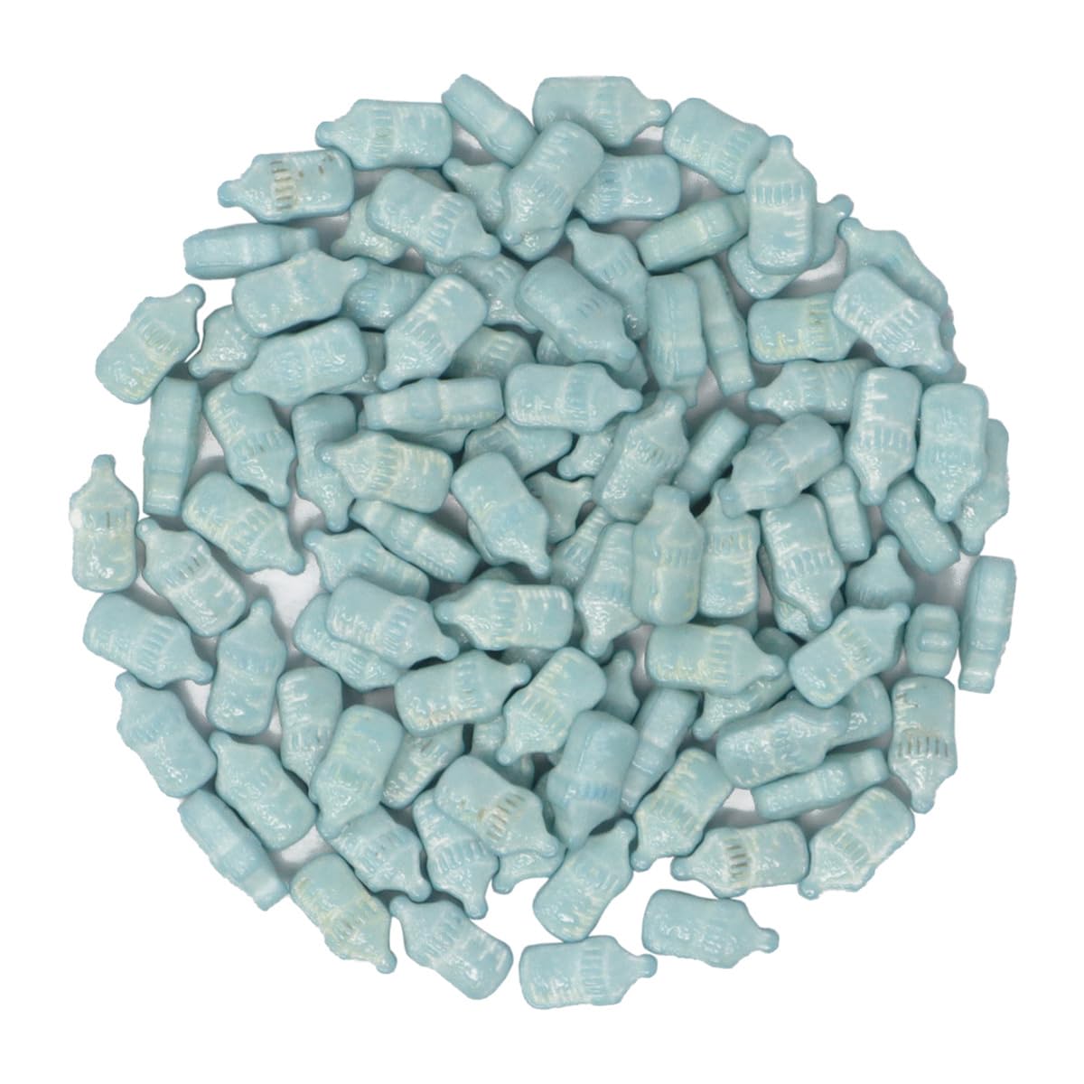 Mystic Sprinkles Baby Shower Themed Candy Shapes Sprinkles (Blue Baby Bottles, 2Oz Jar)