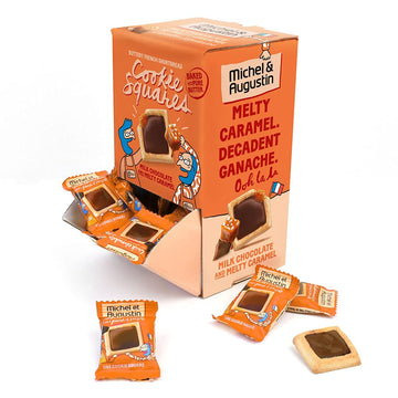 Michel et Augustin Cookies, Individually Wrapped Snacks, Changemaker Gift Box, Milk Chocolate & Caramel Shortbread, Bulk Snacks,