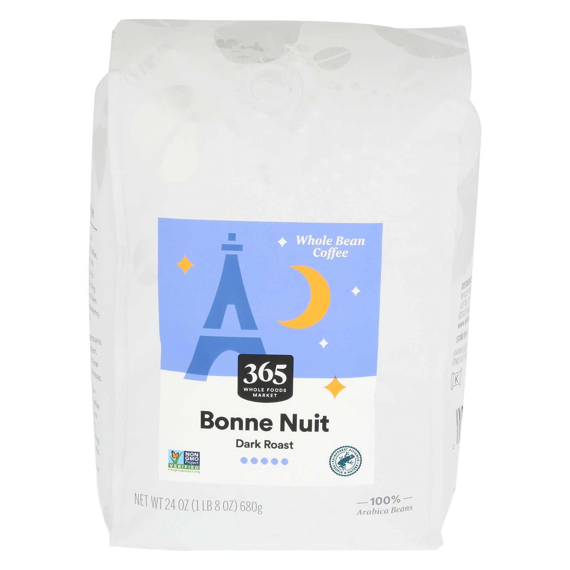 365 by Whole Foods Market, Bonne Nuit Whole Bean Coffee, 24 Ounce