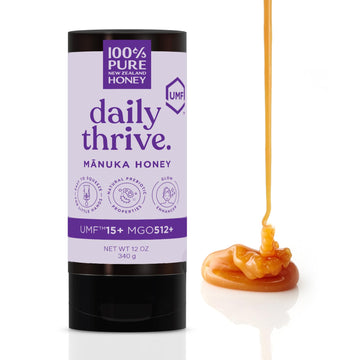 Manuka Honey New Zealand 100% Pure UMF 15+ MGO 512+ Squeezy Honey Raw & Unfiltered Certified Award Winning Silky Smooth Taste & 