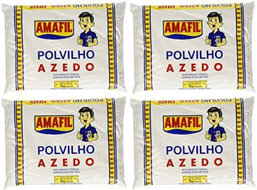 Amafil Sour Manioc Starch 35.2 Oz | Polvilho Azedo 1Kg (Pack Of 04)