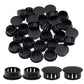 Suiwotin 30Pcs 22Mm (087) Black Hole Plugs Plastic Flush Type Hole Plugs Snap In Locking Hole Tube, Furniture Fencing Post Pipe
