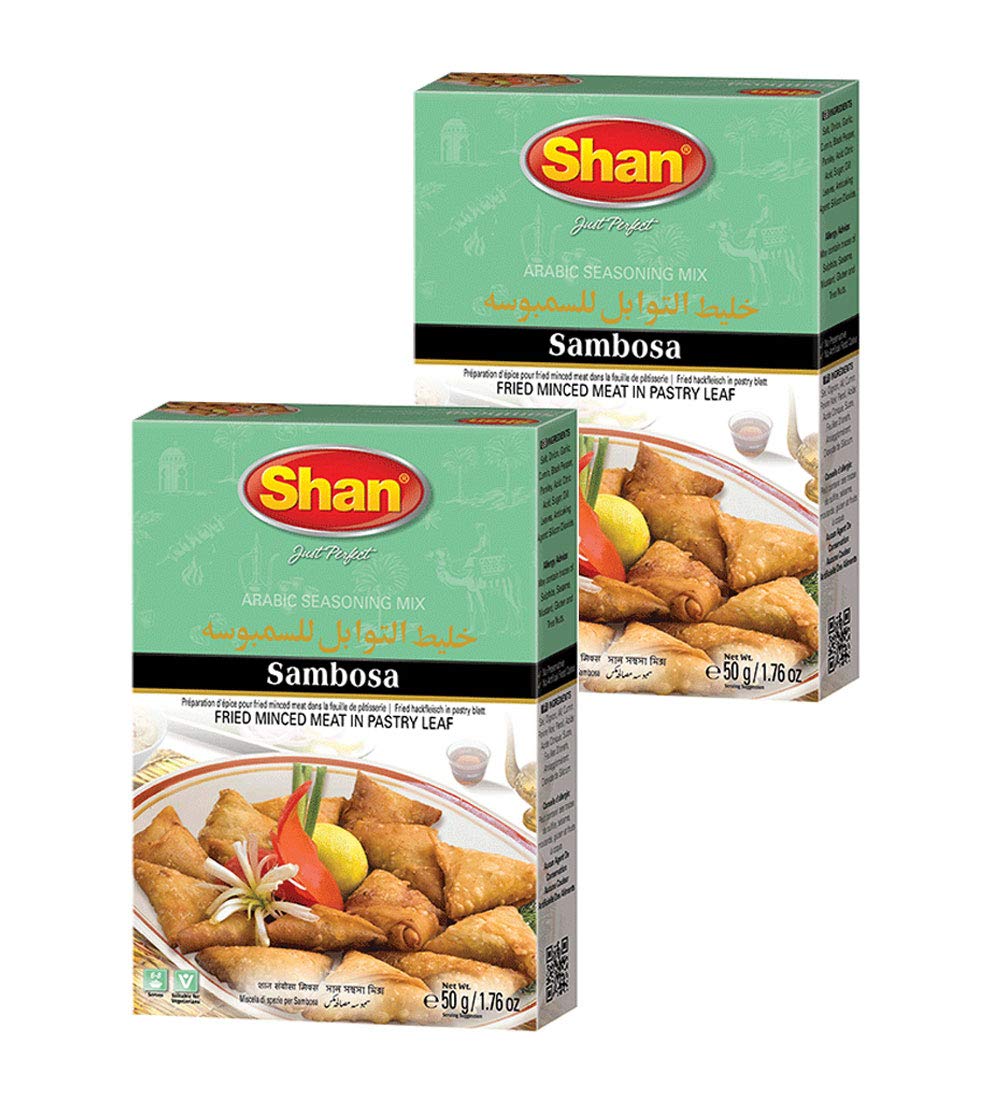 Shan Sambosa Arabic Seasoning Mix, Spice Powder for Fried Minced Meat, 1.76 oz (Pack of 2)