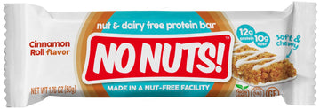 No Nuts! Cinnamon Roll Flavor Snack Bars - 100% Nut-Free Dairy Free Vegan Protein Bars, Protein + Energy Bars, Organic, Kosher, 