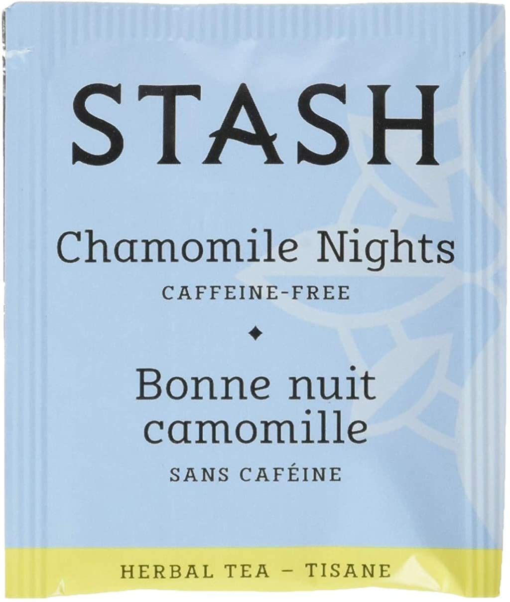 Stash Chamomile Nights Herbal Tea, 100 Tea Bags, Model 79410, Caffeine-Free