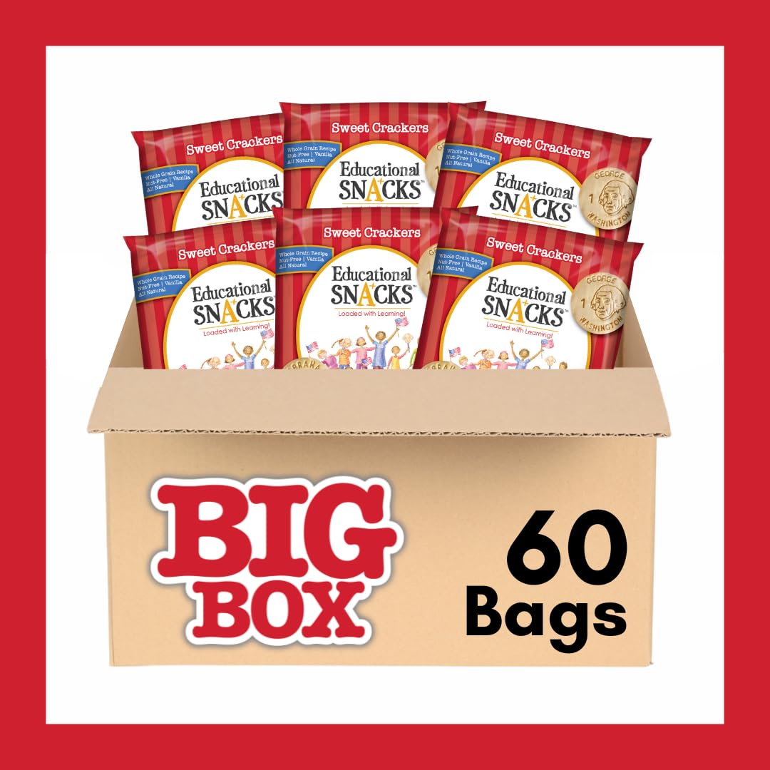 DICK & JANE EDUCATIONAL SNACKS – Nut-Free U.S. Presidents Edition – 60-Pack, 1 Ounce Each