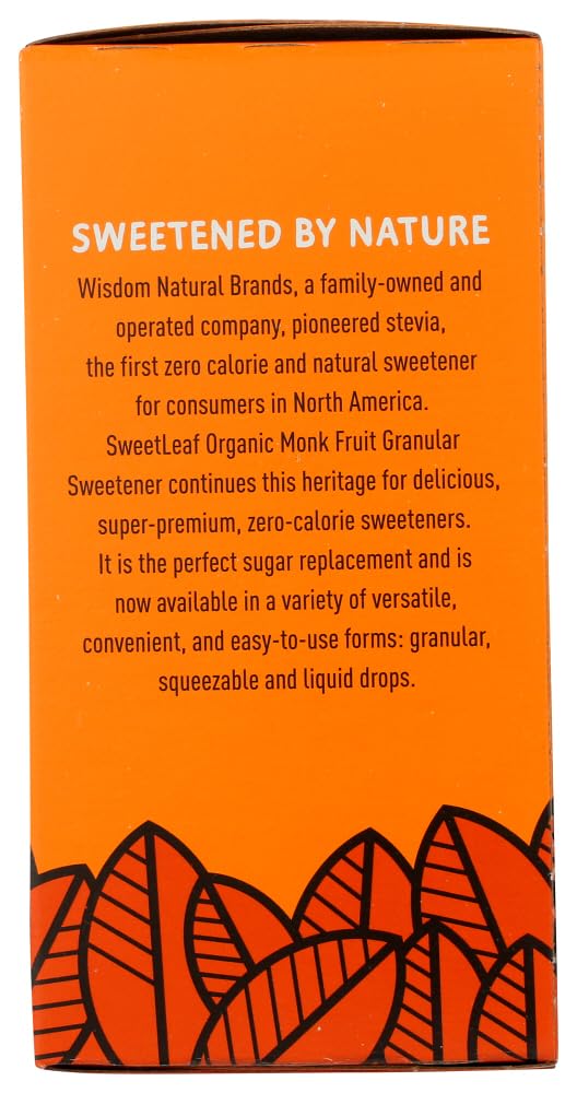 Sweetleaf Monk Fruit Organic Sweetener Granules 80 Packets