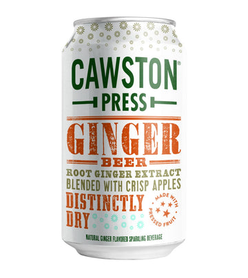 Cawston Press Sparkling Ginger Beer, 11.15 oz Cans, Pack of 24