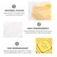 BenRan Mooncake Box Set for 50g/63g/75g/100g/125g - Gold (50 Sets), Polyethylene, Model MCC03