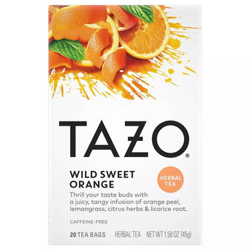 Tazo Wild Sweet Orange Herbal Tea, 20 Ct (Pack Of 4)