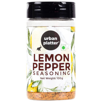 Urban Platter Lemon Pepper Seasoning Mix Shaker Jar, 100G (Sprinkle On Veggies, Salads And Anything Of The Grill | Flavour Enhan