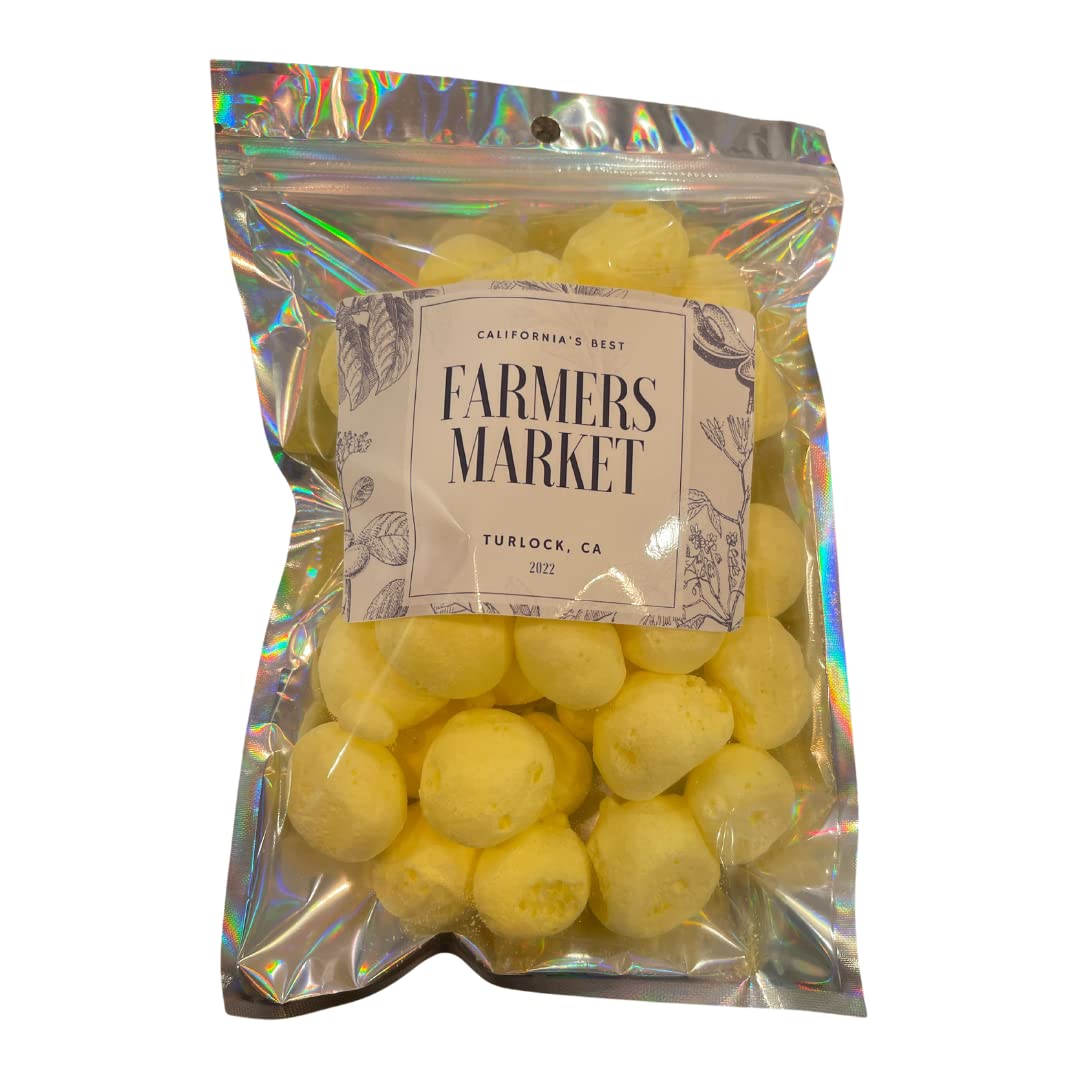 Farmers Market Freeze-Dried Banana Taffy - Banana Candy, Natural Flavor, Freeze-dried Fruit Chewy Candy, Stretch & Tangy - Long 