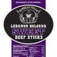 Buffalo Bills Sweet Lebanon Bologna Sticks - 1 lb Pack of Pennsylvania Dutch Beef Sticks