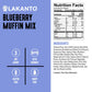 Lakanto Sugar Free Blueberry Muffin Mix - Naturally Flavored, Sweetened With Monk Fruit Sweetener, Keto Diet Friendly, 3 Net Car