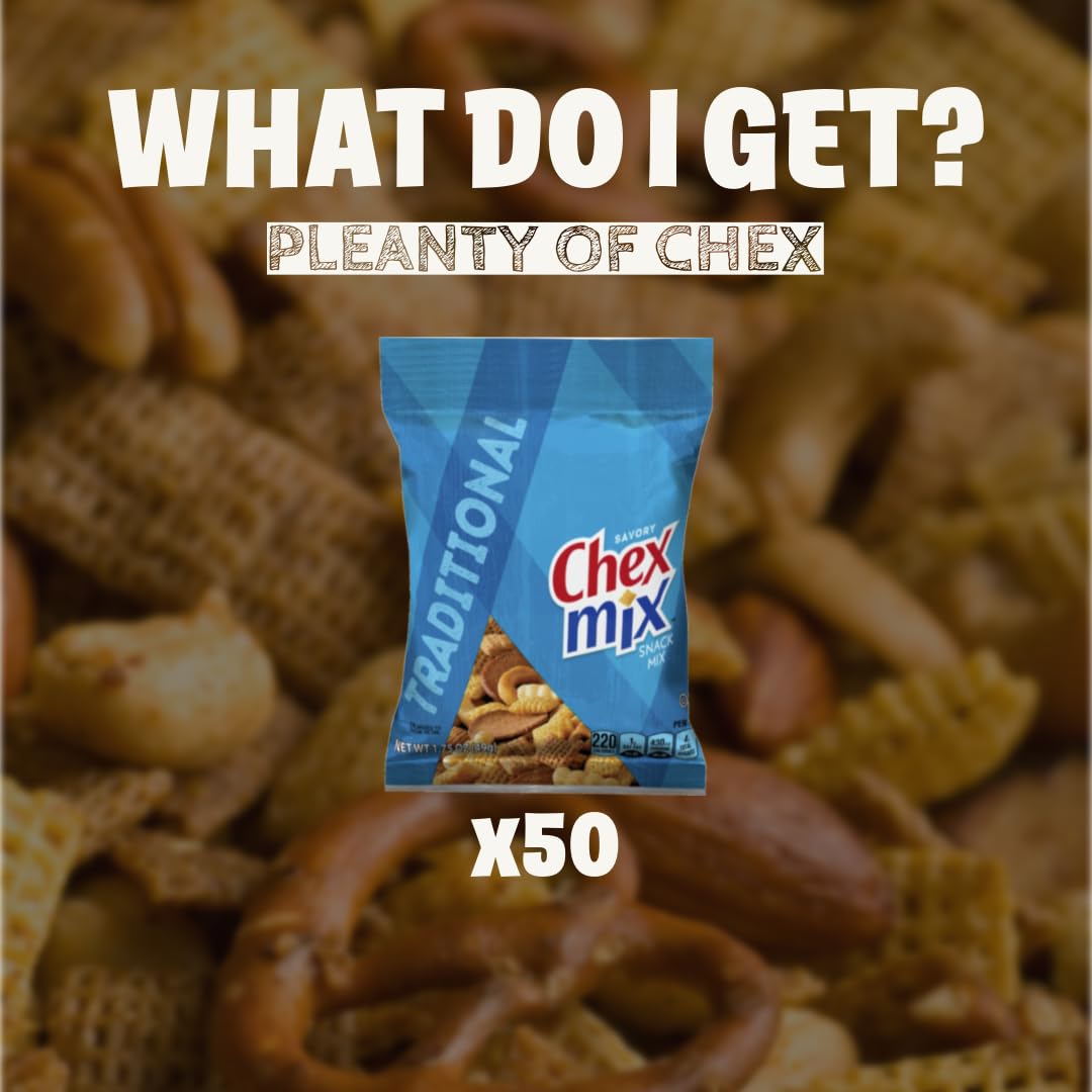 Bulk Chex Mix Snack Mix, 50 Count / 1.75 Oz