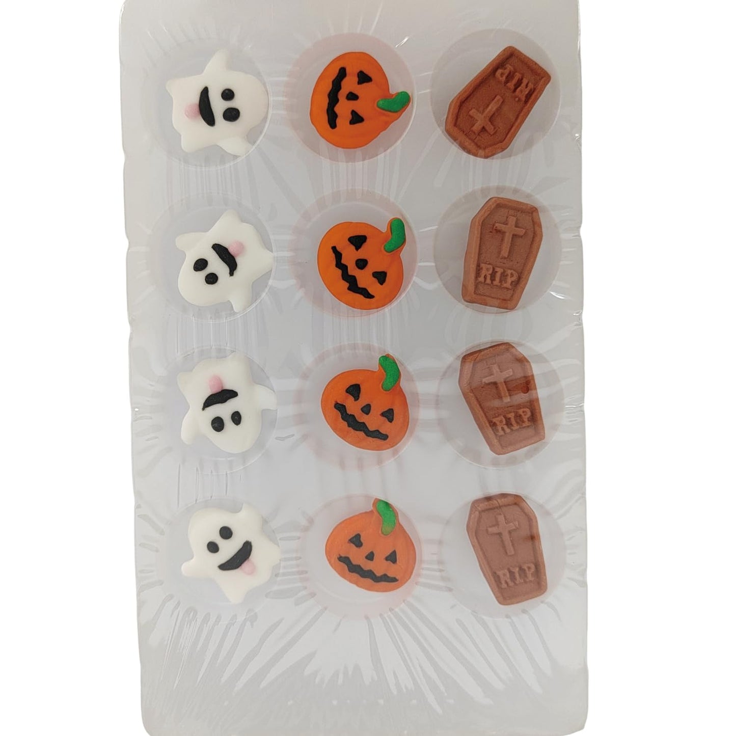 EPHVODI Halloween Sprinkles Icing Decoration for Cupcakes, Edible Ghosts, Bats, and Tombstones, Halloween Theme