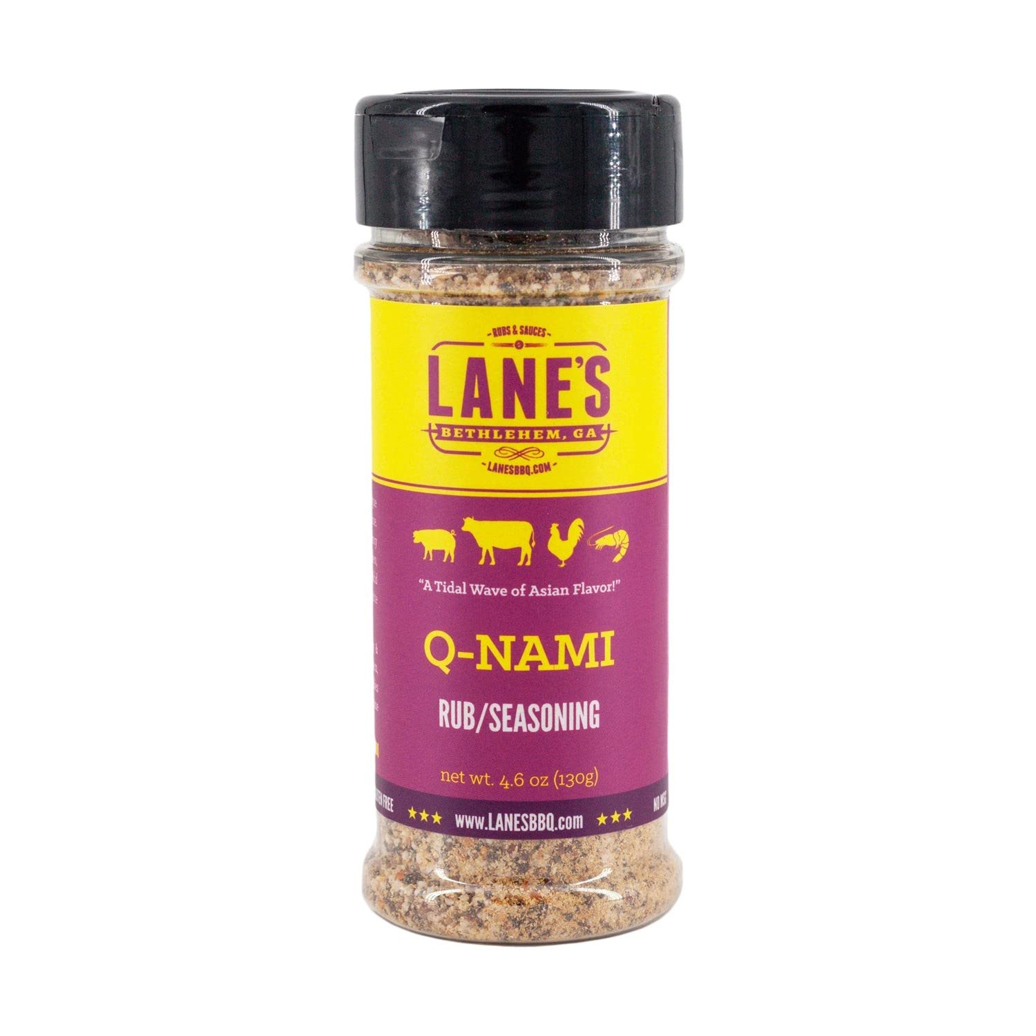 Lane'S Q-Nami Japanese Seasoning Rub, All-Natural Shichimi Togarashi Seasoning For Steak, Chicken, Veggies, & Tuna, Gluten-Free,