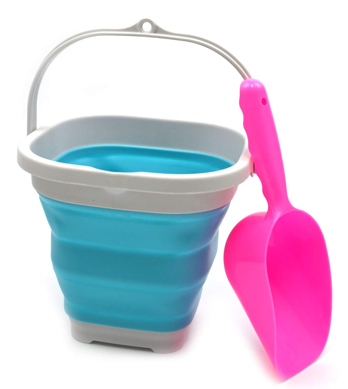 Sammart 2.6L (0.68 Gallon) Super Mini Sqare Collapsible Plastic Bucket - Foldable Square Tub - Portable Fishing Water Pail - Spa