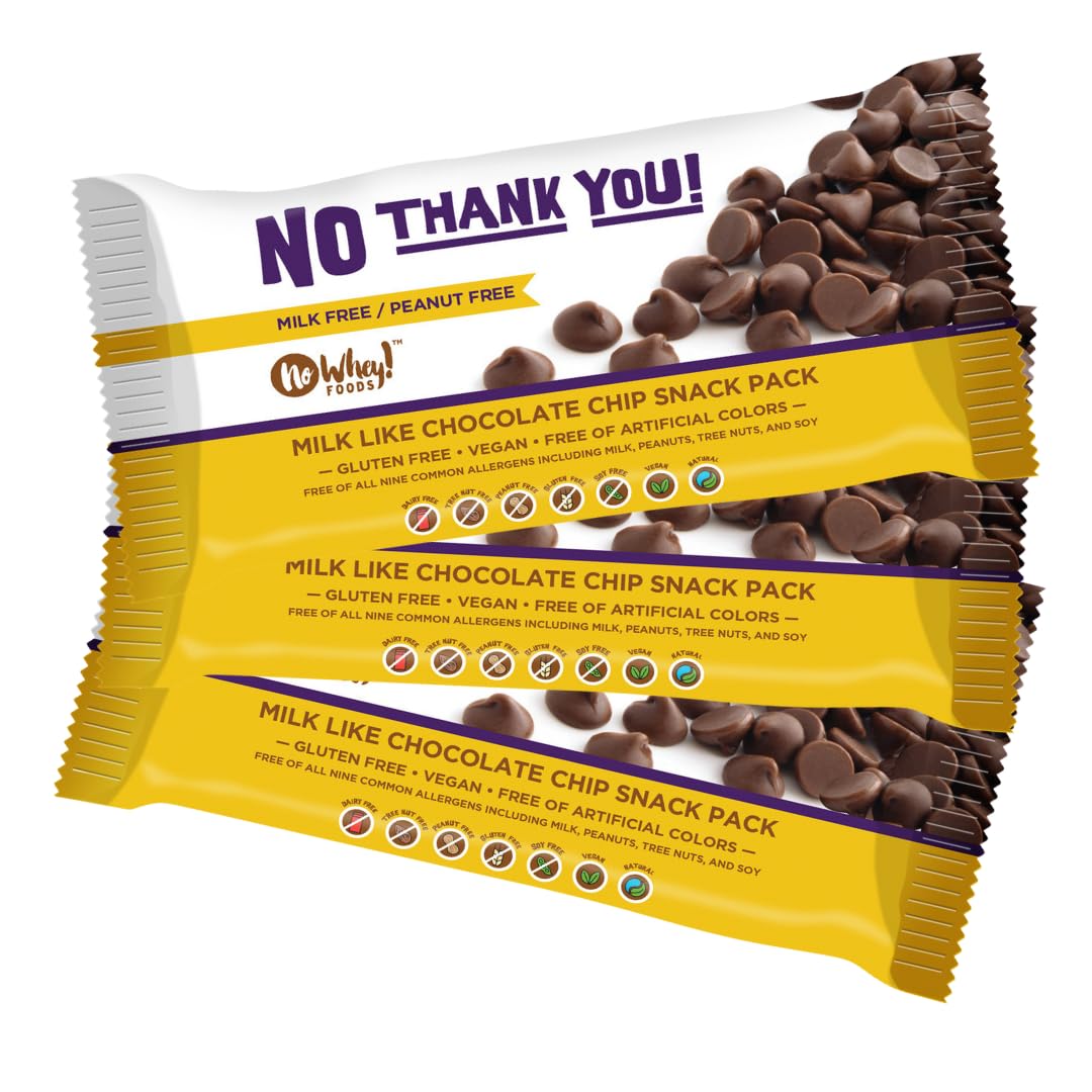 Vegan, Gluten Free, Nut Free | Chocolate Chip Snack Packs (3 Pack) | Dairy Free, Soy Free, Sesame Free | Allergy Friendly Snacks