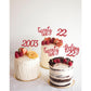 Moitkptt 24pcs Cupcake Toppers, Cardboard, 4.5x0.15 inches, Red, Twenty Two Birthday Cake Decorations