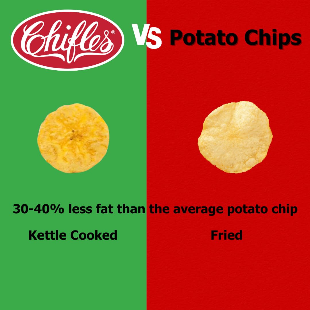 Chifles Original Salted Plantain Chips, 24 Individual Bags, Crunchy Vegan Snack, Gluten Free, 1 oz Each - Less Fat than Potato Chips