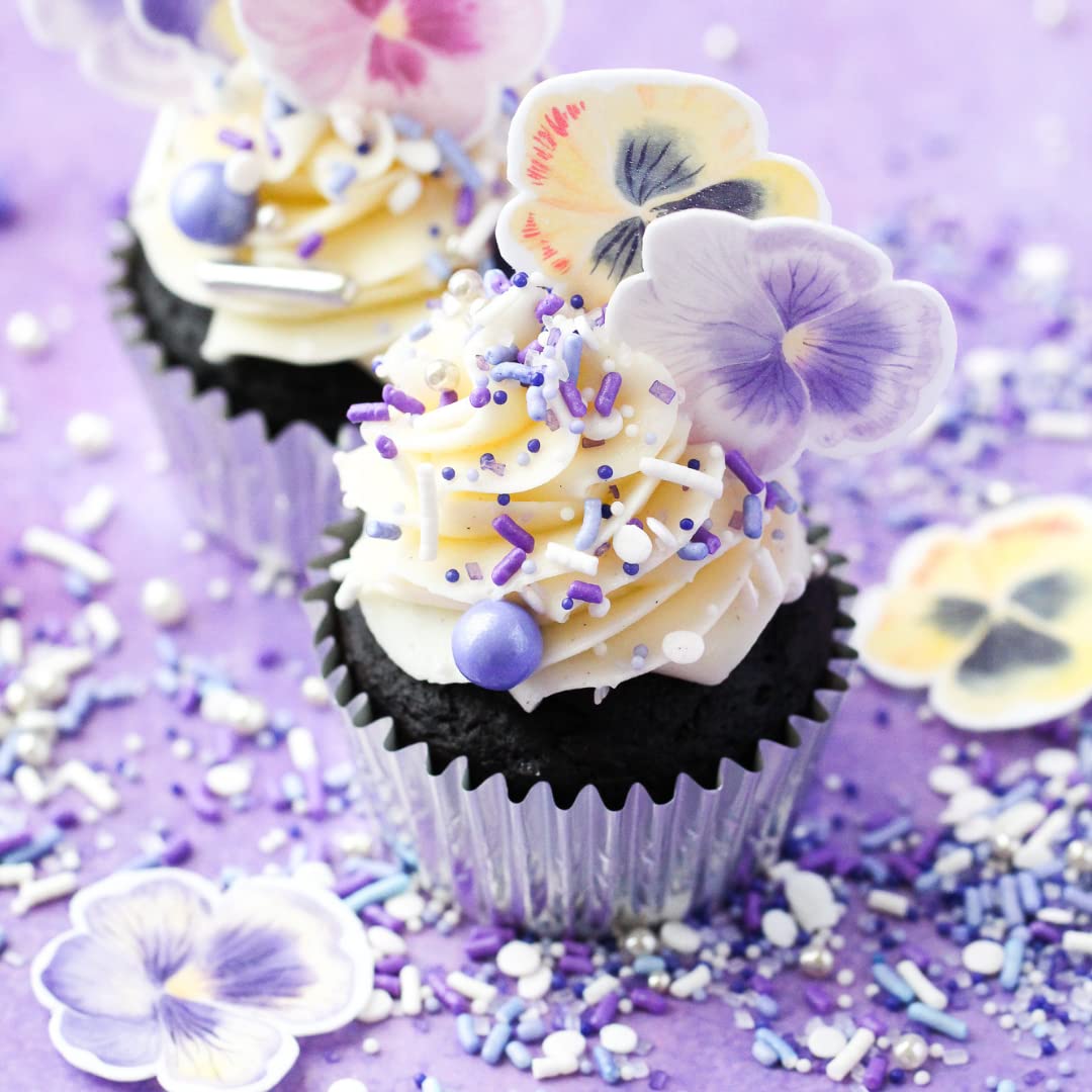 Perfectly Purple Sprinkle Mix| Made in USA By Sprinkle Pop| Monochromatic Mix of Rich Purples| Purple White Sprinkles For Decora