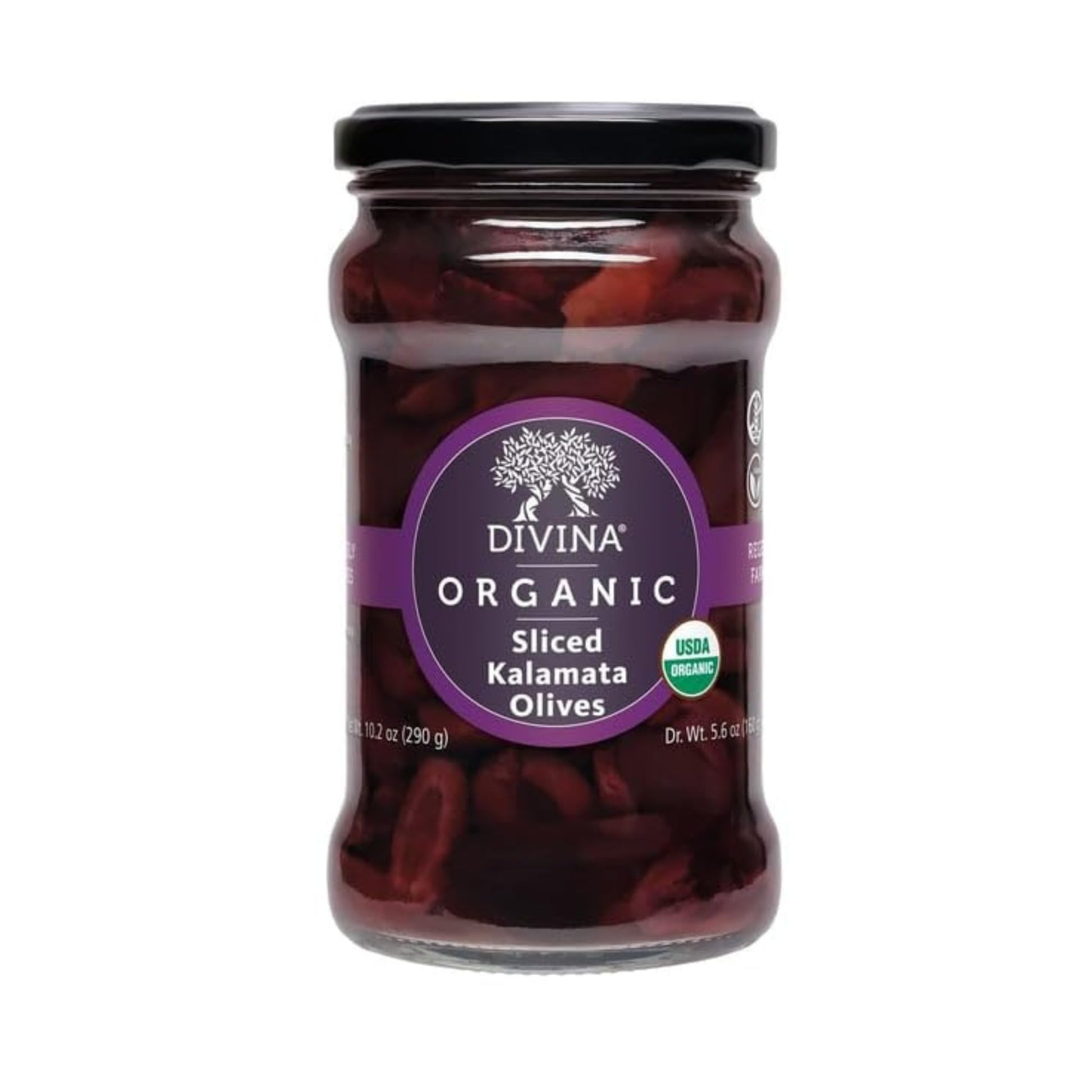 DIVINA Organic Sliced Kalamata Olives, 10.2 oz