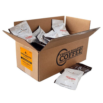 Fresh Roasted Coffee, Decaf Colombian, Pre-Ground Fractional Packs, 2.25 Ounce, 36 Count