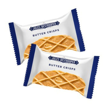Jules Destrooper Mini Butter Crisp Snack Packs - Crisp, Caramelized Waffle Cookies, Certified Kosher Dairy, Non-GMO, Authentic B